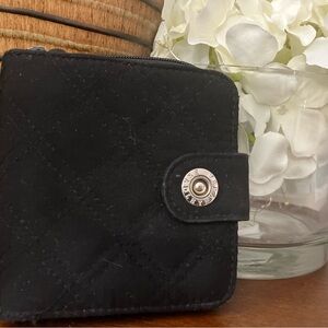 Vera Bradley Black Mini Wallet For Women Quilted ￼